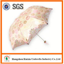 OEM/ODM Factory Wholesale Parasol Print Logo fashion umbrella 3 fold umbrella